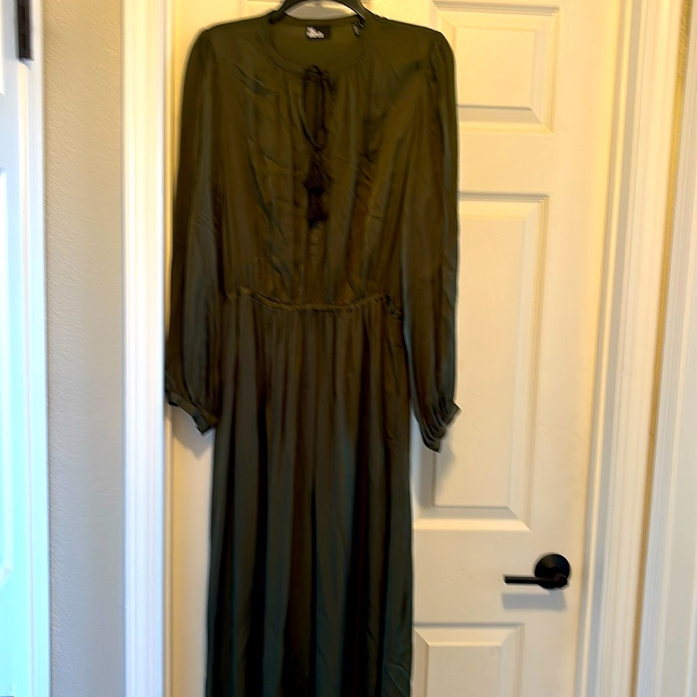 The Kooples Maxi Dress Army green color. Viscose. Retail $365 - Picture 4 of 6